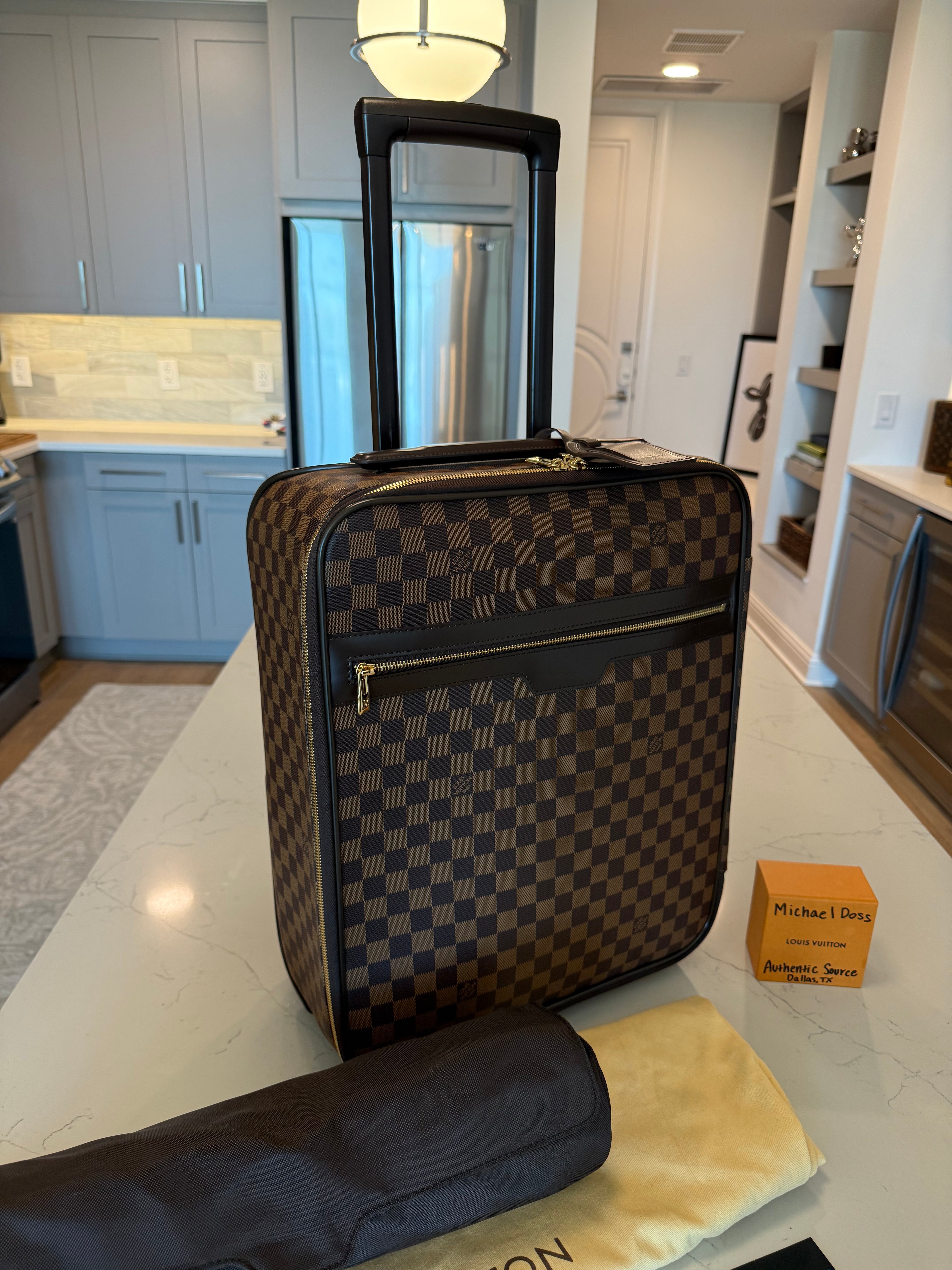 Louis Vuitton Pegase 45 Rolling Luggage DE Newer Model with Protective Cover