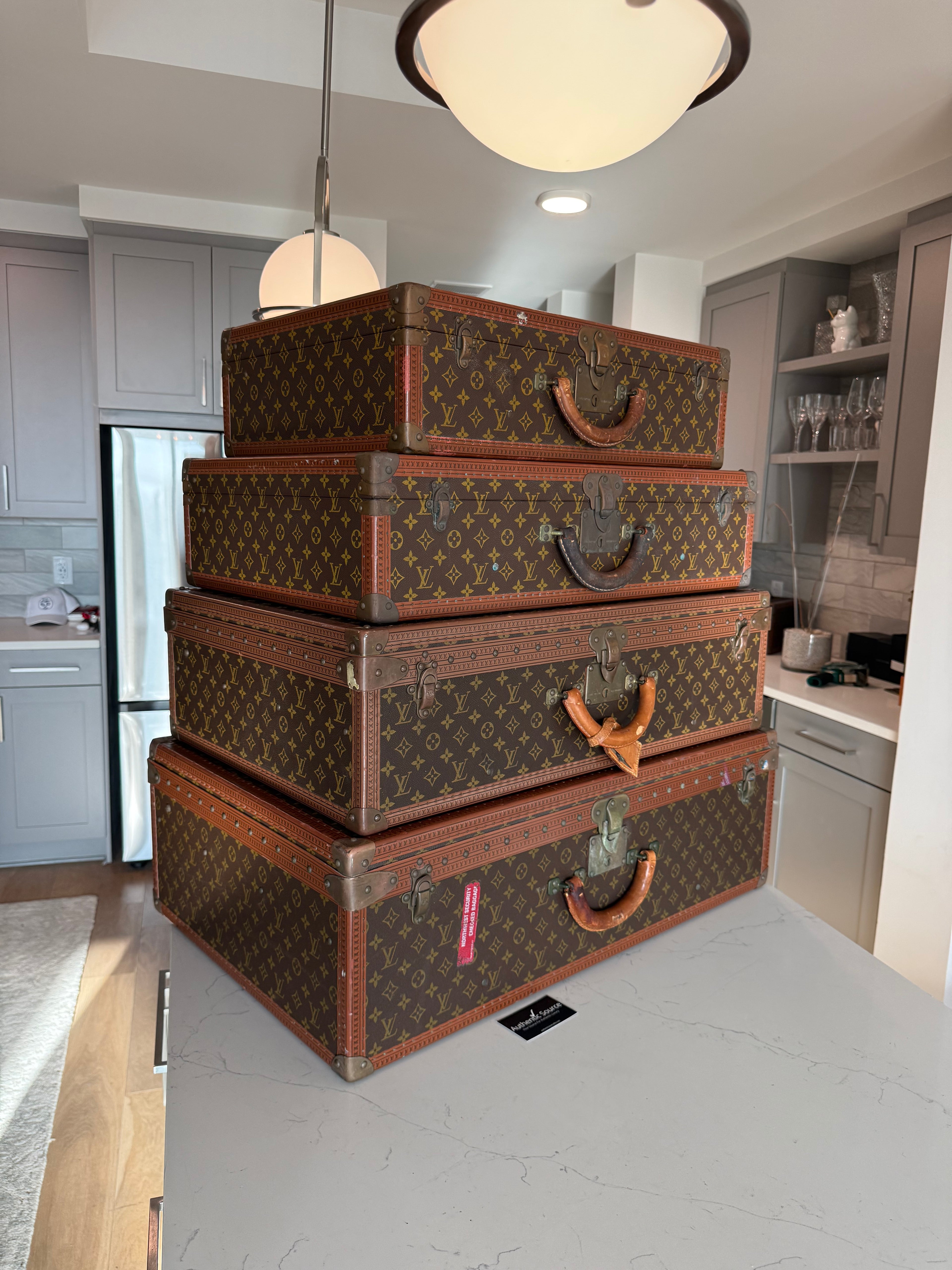 Louis Vuitton Stack of 4 Trunks