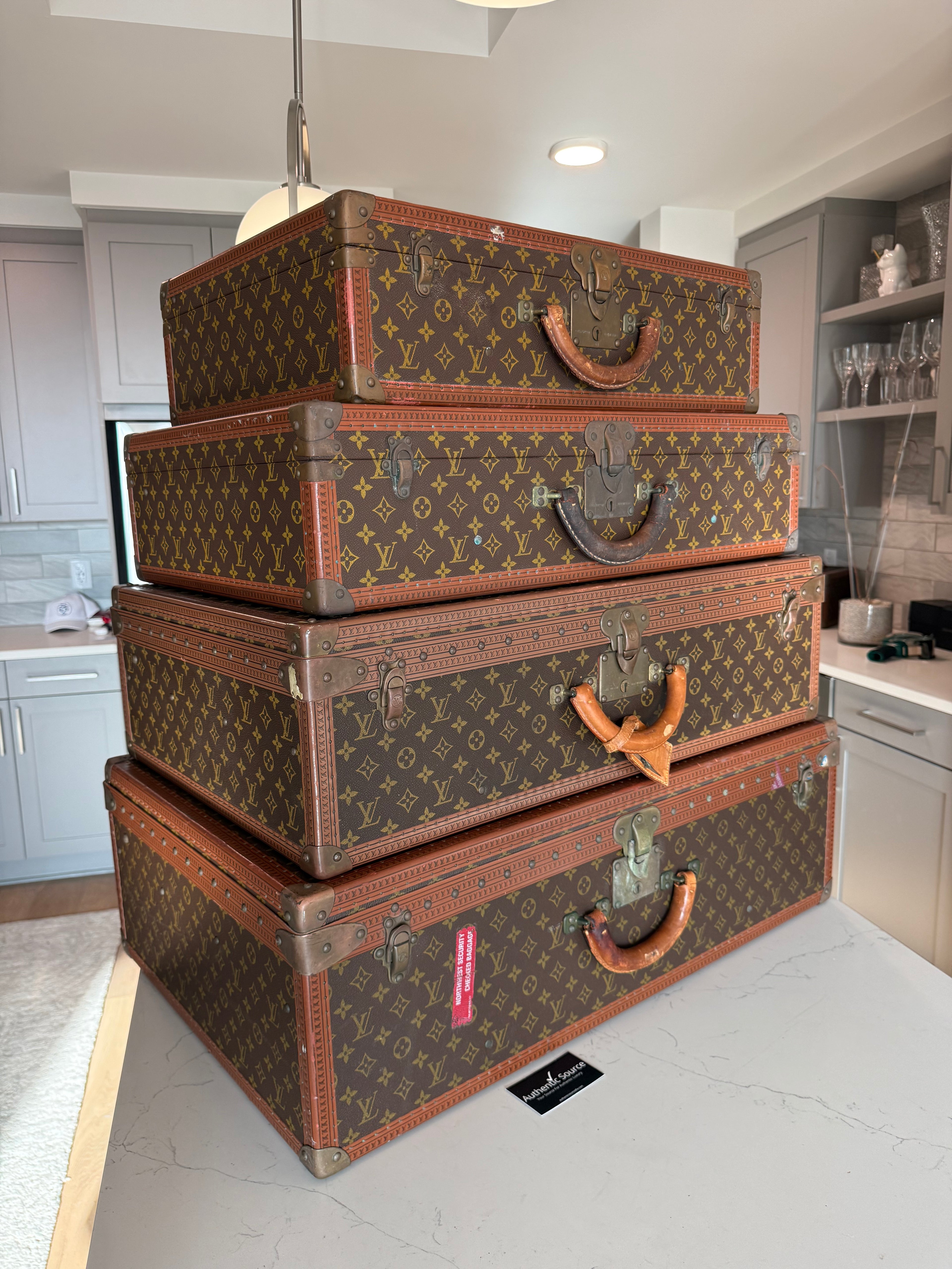 Louis Vuitton Stack of 4 Trunks