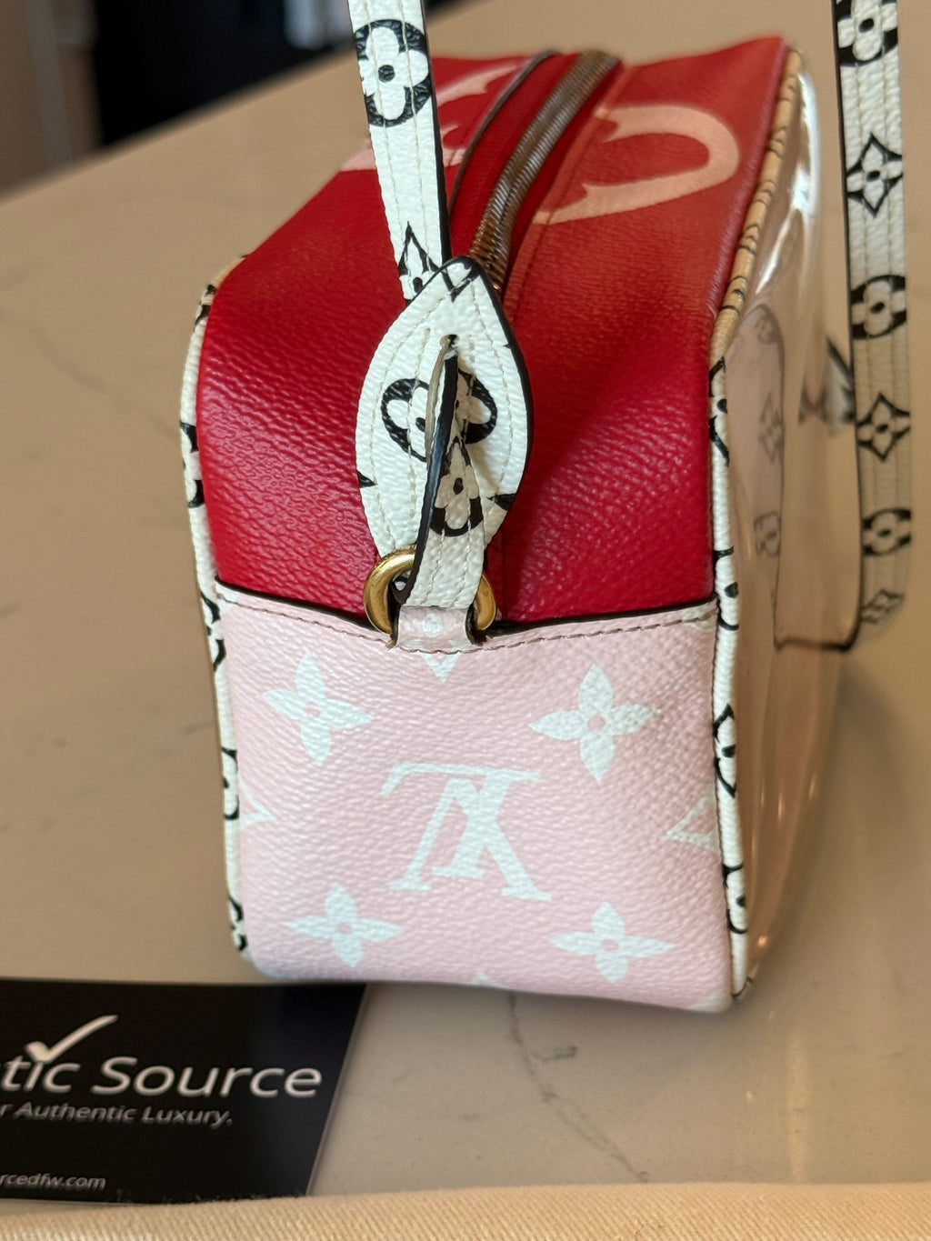 Louis Vuitton Beach Pouch Red Giant Monogram Rare