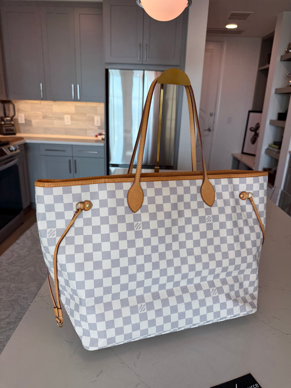 Louis Vuitton Neverfull GM Azur with Pouch