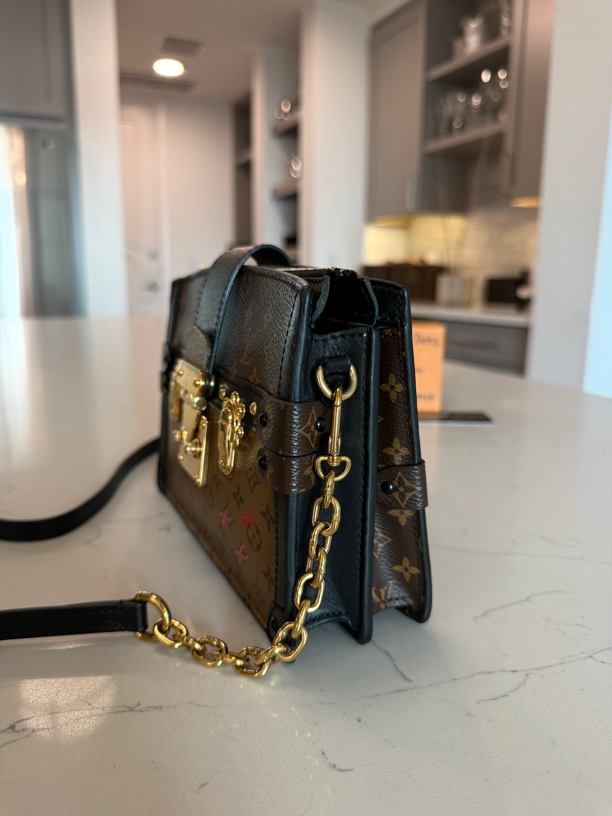 Louis Vuitton Reverse Monogram Trunk Clutch