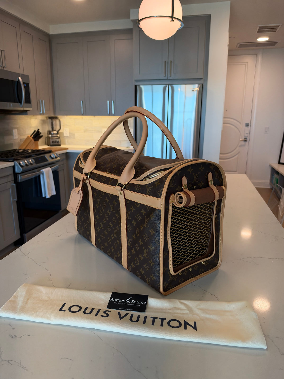 Louis Vuitton Sac Chein Pet Carrier New Model