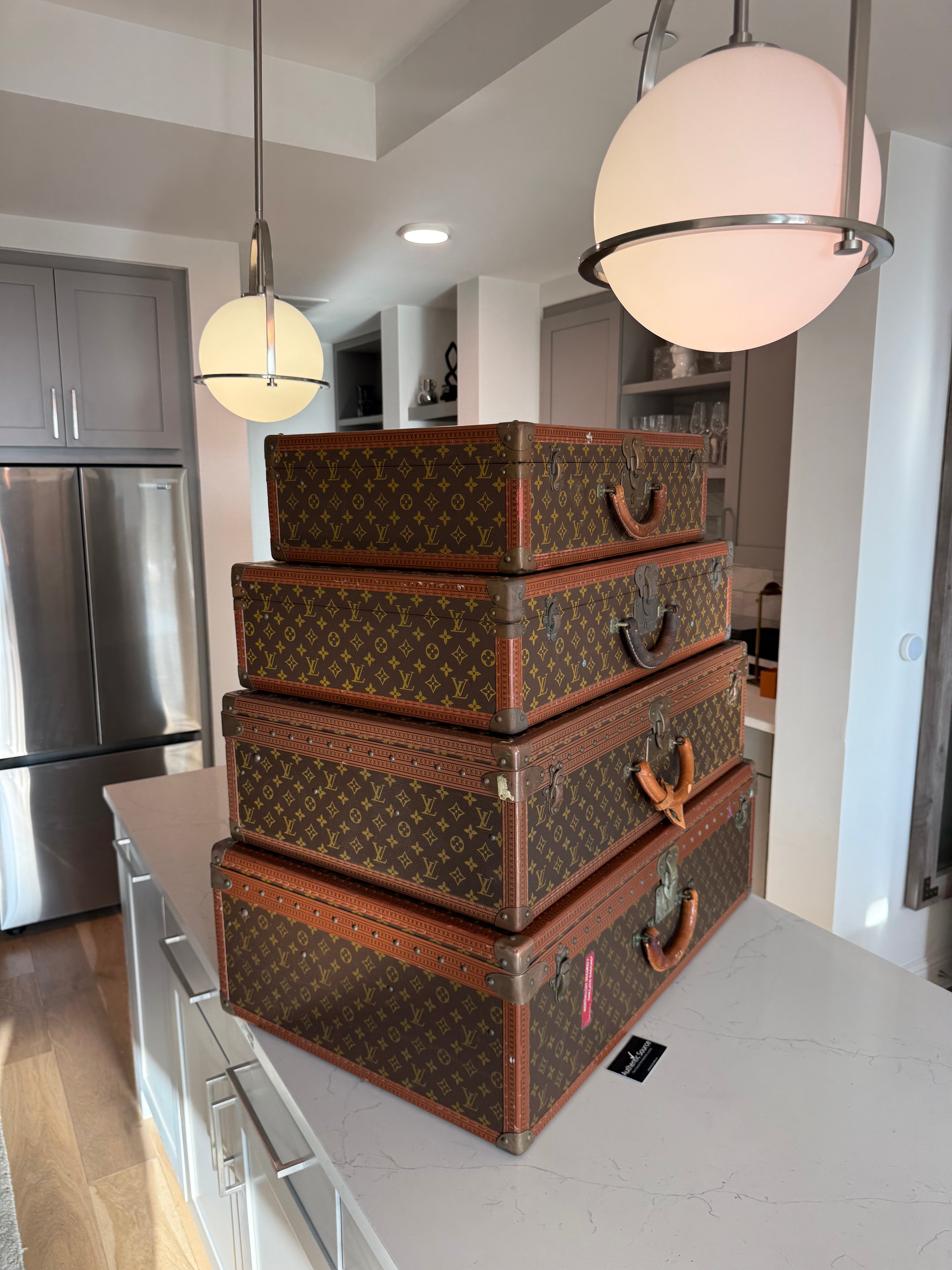 Louis Vuitton Stack of 4 Trunks