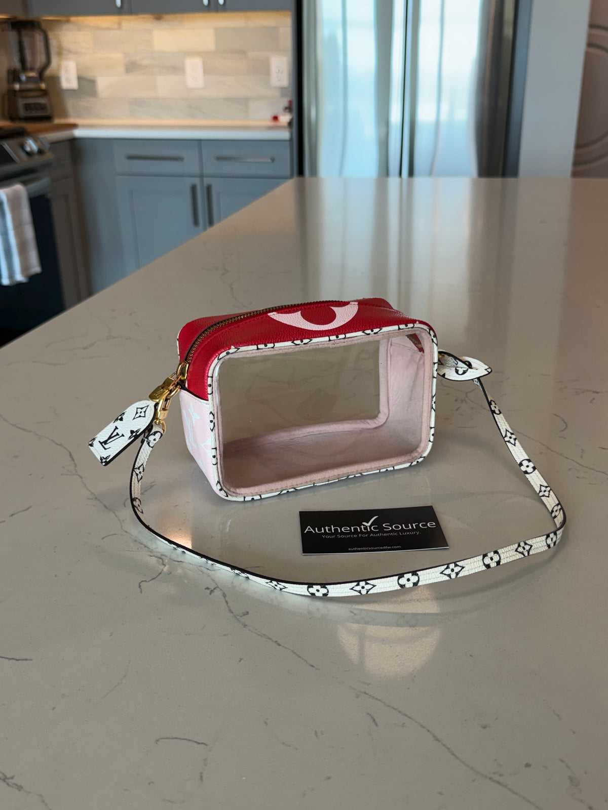 Louis Vuitton Beach Pouch Red Giant Monogram Rare