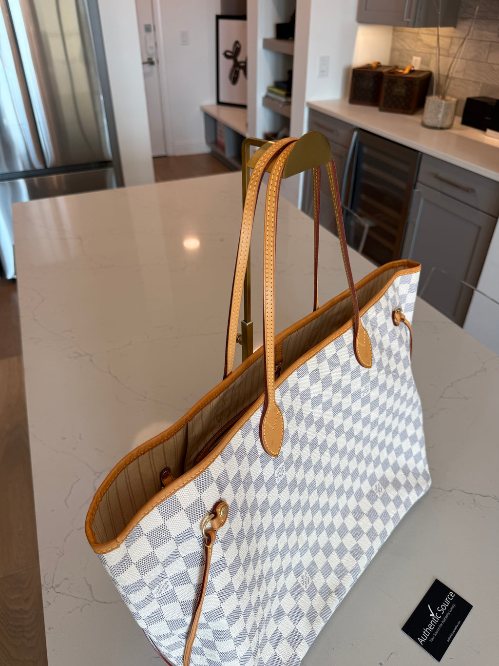 Louis Vuitton Neverfull GM Azur with Pouch