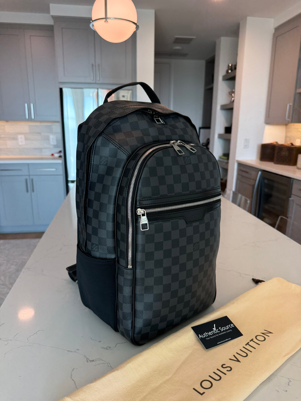 Louis Vuitton Michael Backpack Damier Graphite