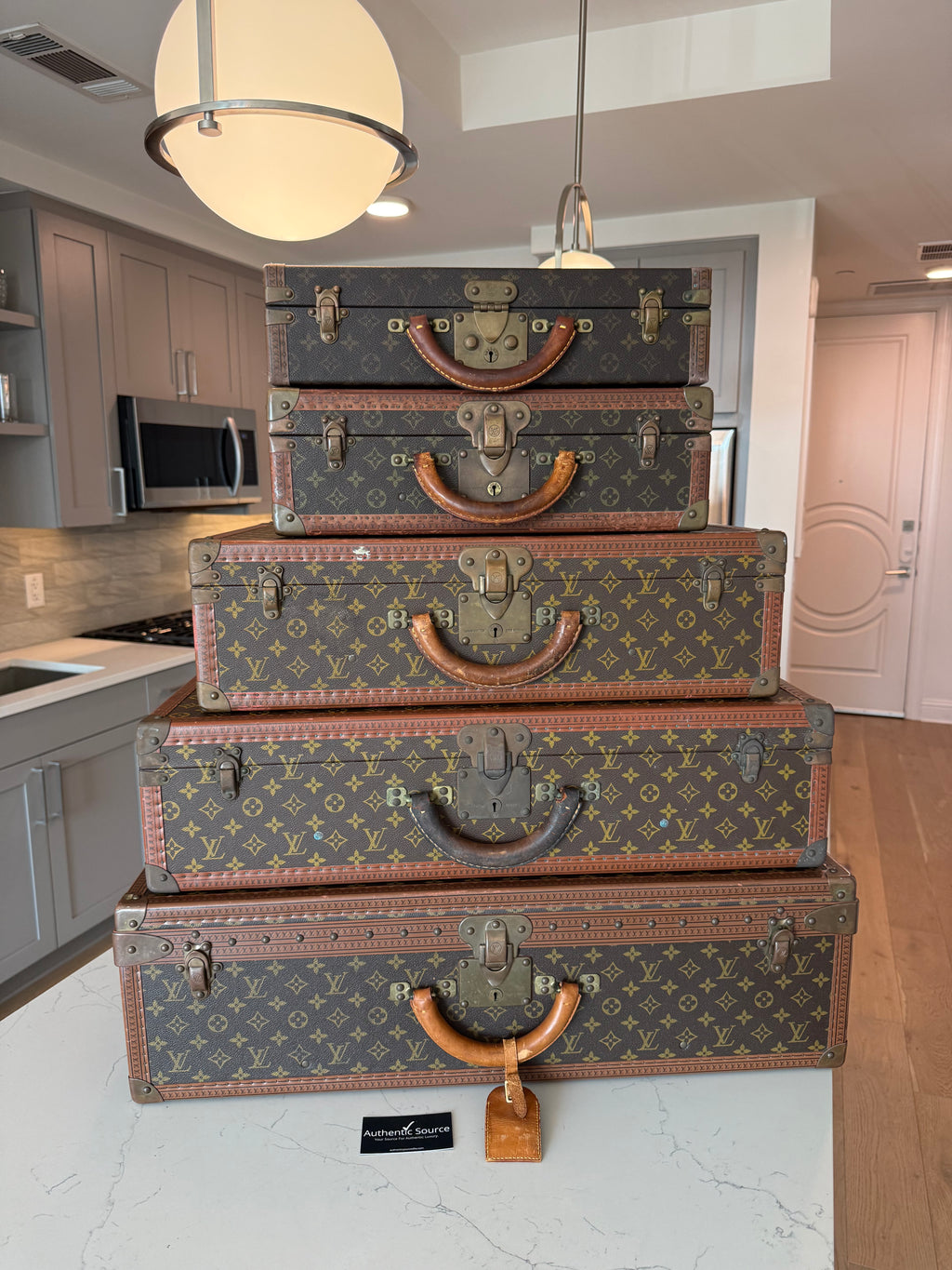 Louis Vuitton Stack of 5 Trunks