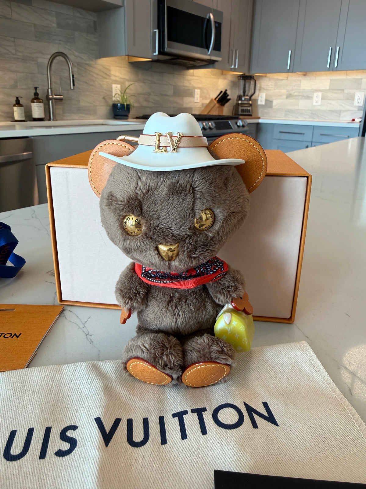Louis Vuitton Bear Bag Charm with Box