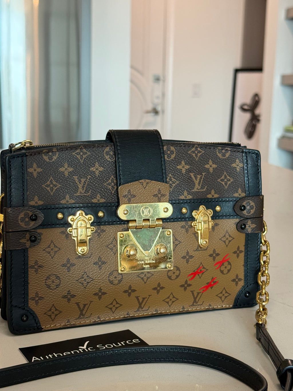 Louis Vuitton Reverse Monogram Trunk Clutch