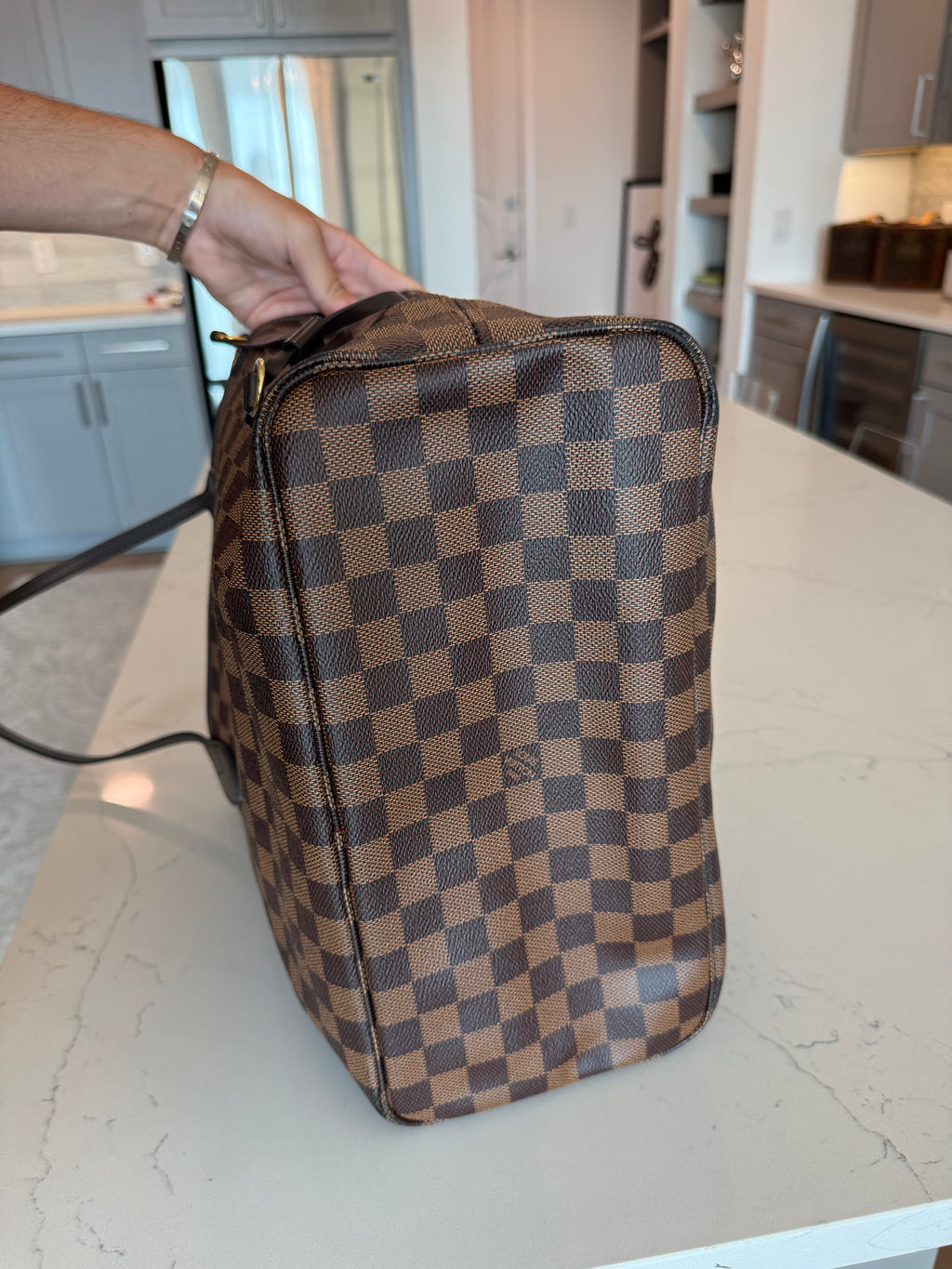 Louis Vuitton Neverfull MM Damier Ebene with Pouch