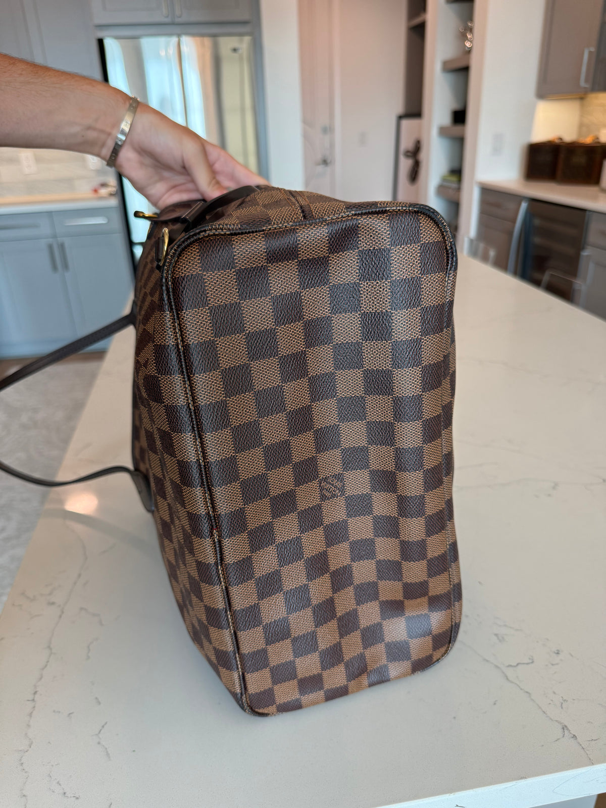 Louis Vuitton Neverfull MM Damier Ebene with Pouch