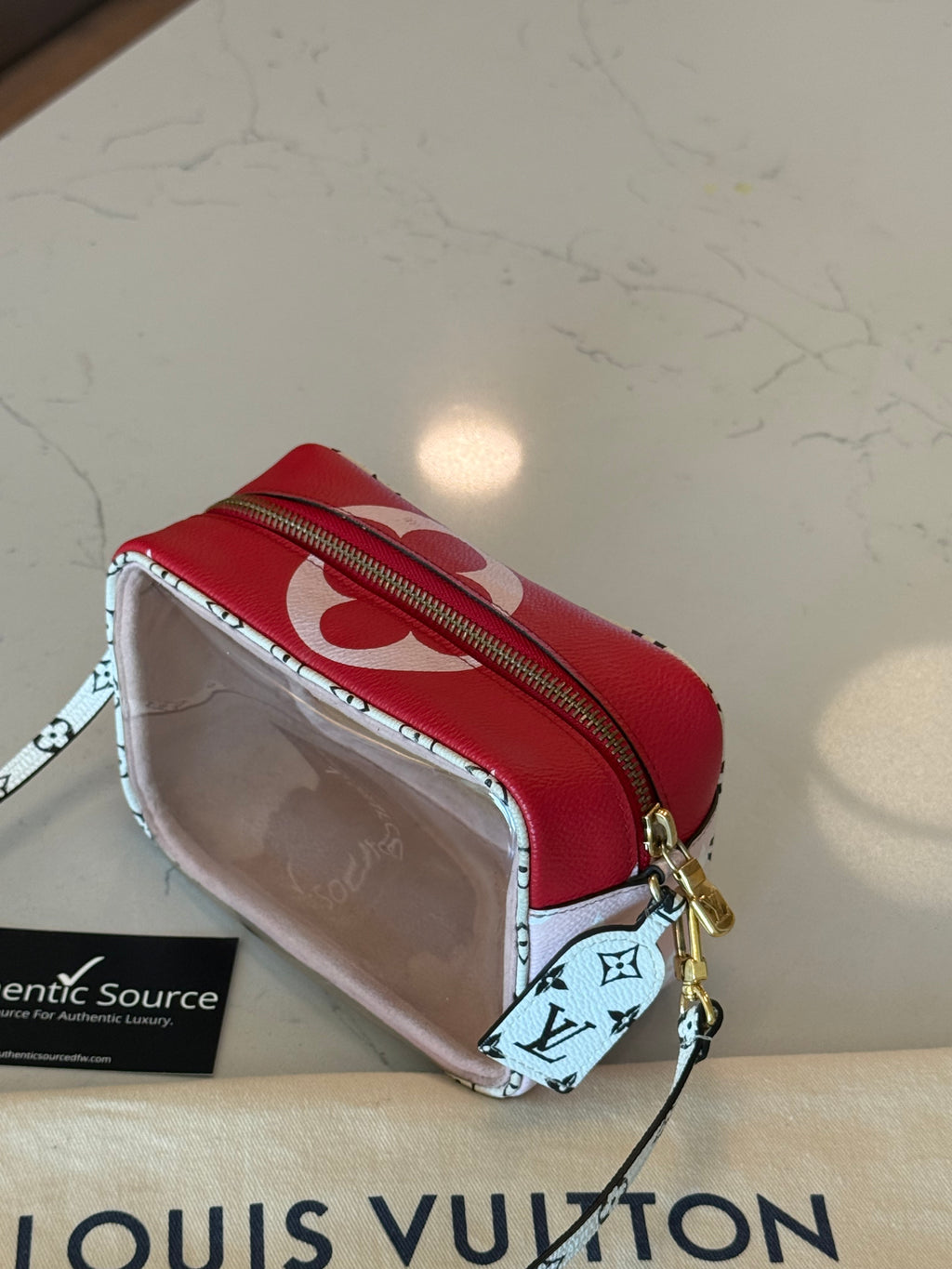Louis Vuitton Beach Pouch Red Giant Monogram Rare