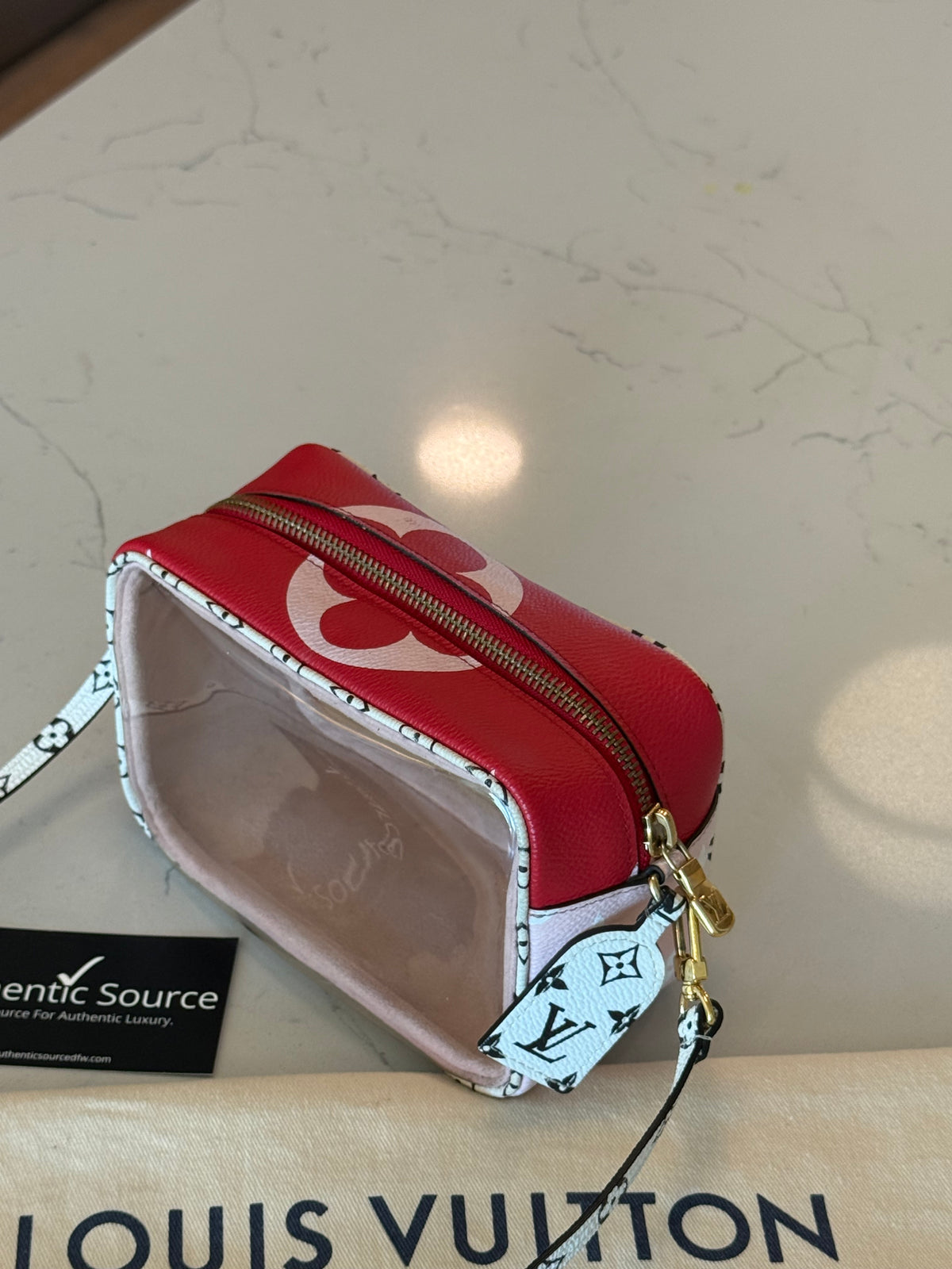 Louis Vuitton Beach Pouch Red Giant Monogram Rare