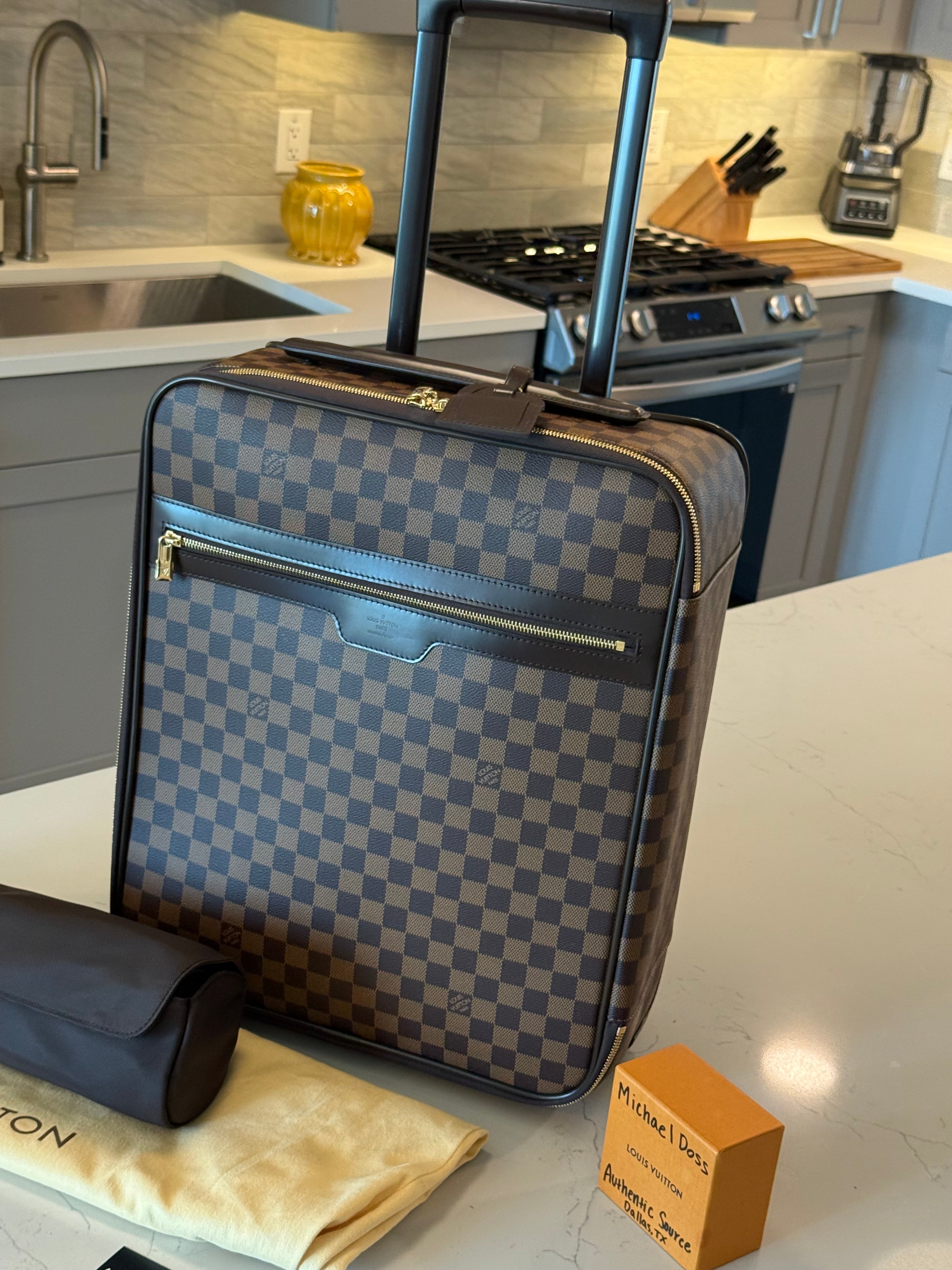 Louis Vuitton Pegase 45 Rolling Luggage DE Newer Model with Protective Cover