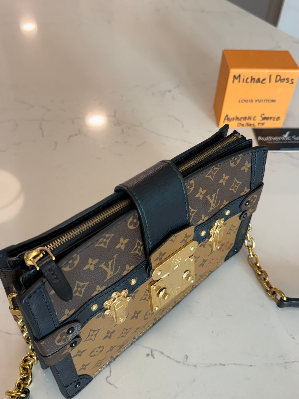Louis Vuitton Reverse Monogram Trunk Clutch