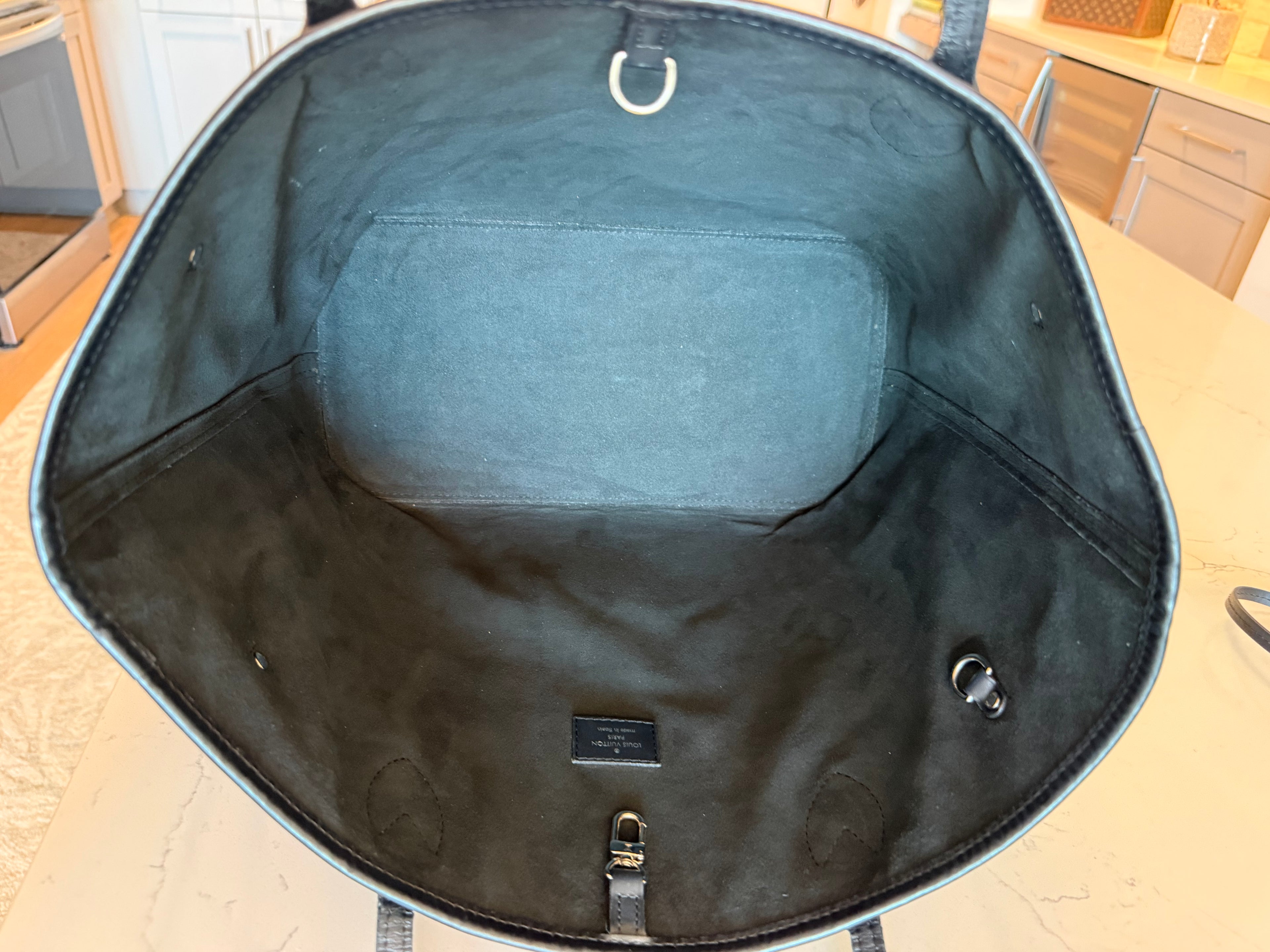 Louis Vuitton Neverfull MM with Pouch Epi Denim