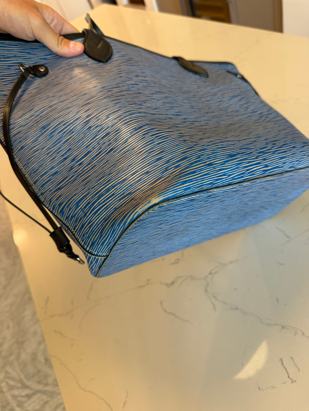 Louis Vuitton Neverfull MM with Pouch Epi Denim