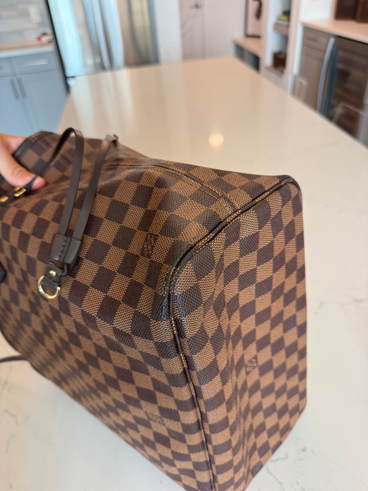 Louis Vuitton Neverfull MM Damier Ebene with Pouch