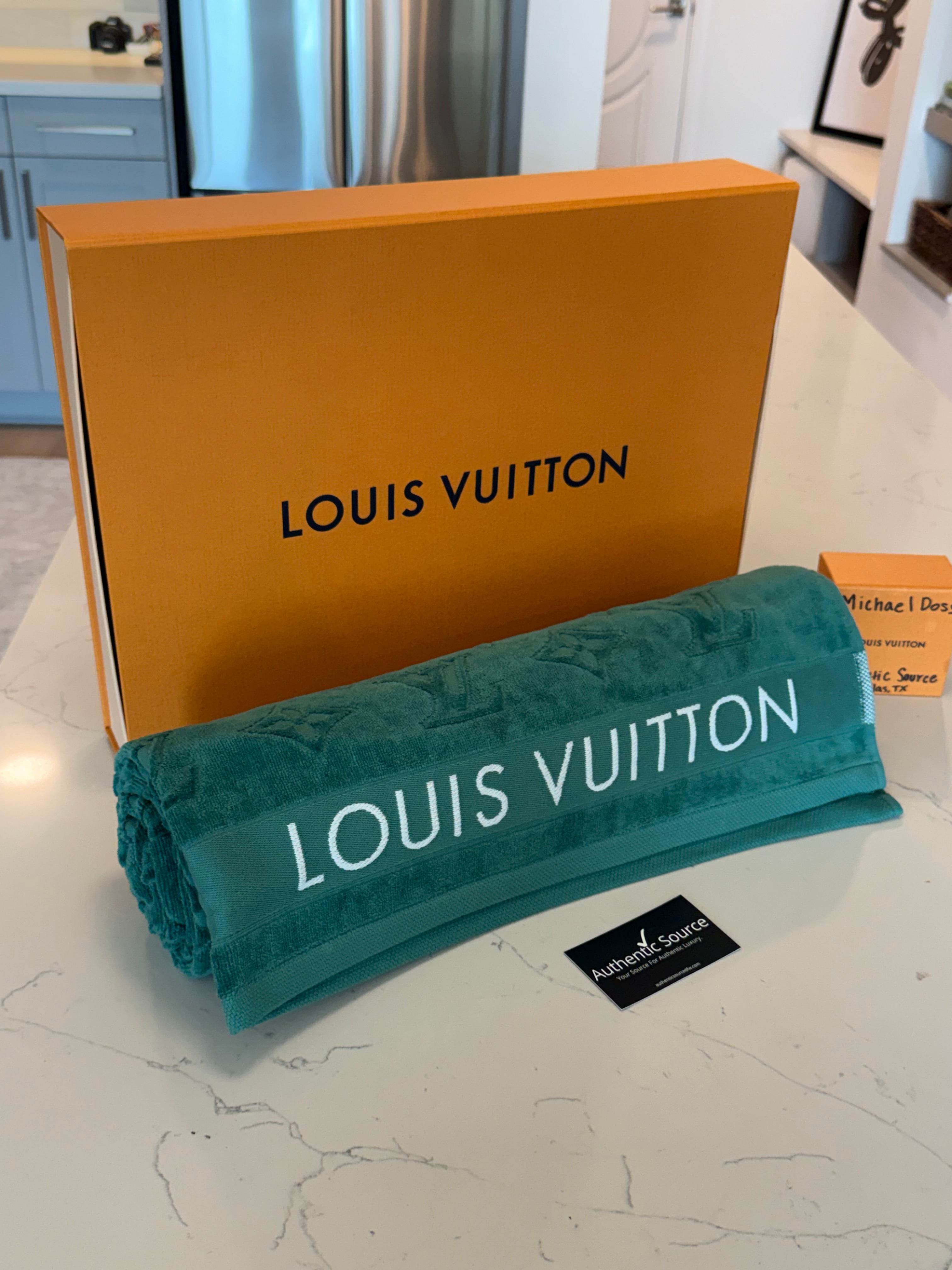 Louis Vuitton Green Monogram Beach Towel