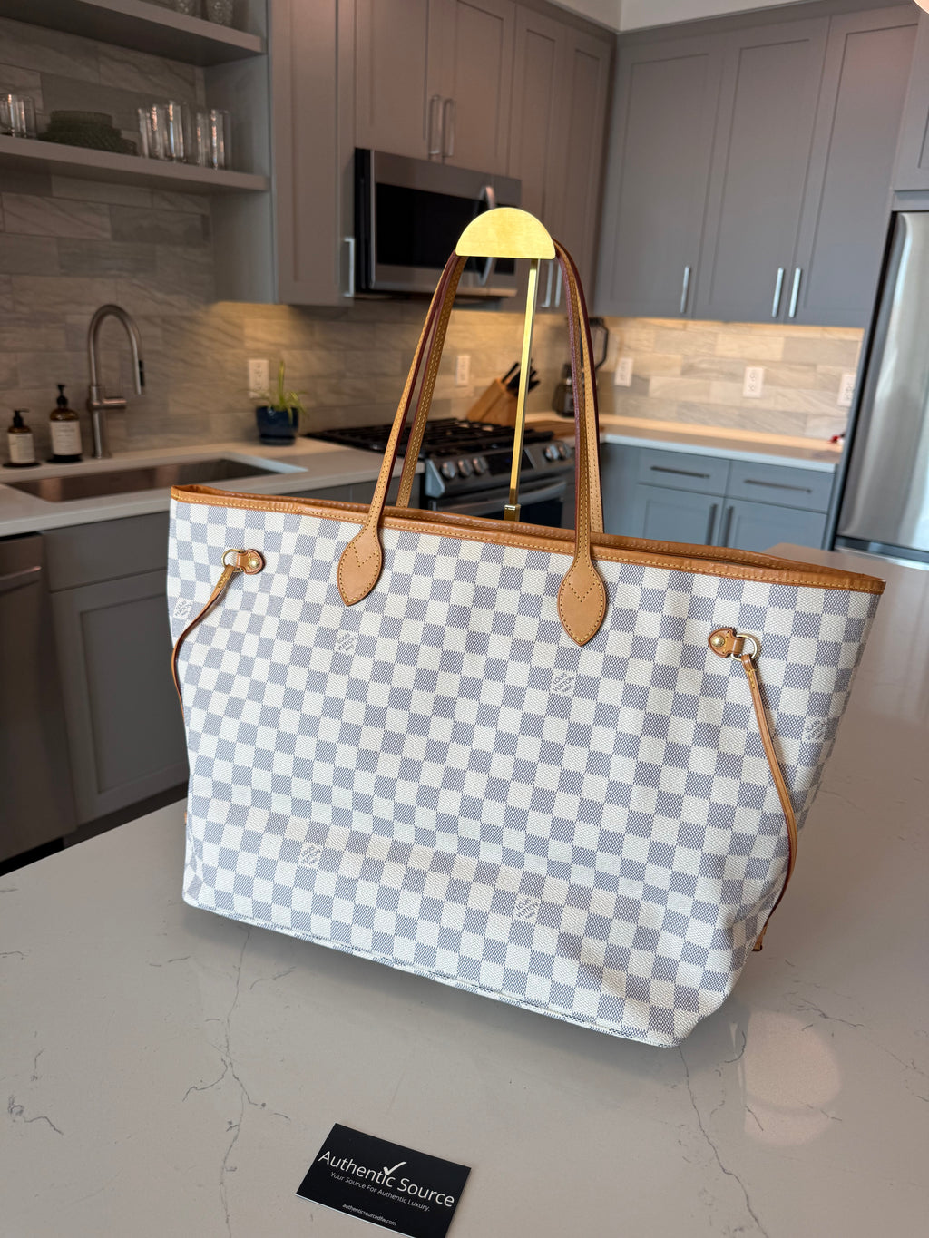 Louis Vuitton Neverfull GM Azur with Pouch