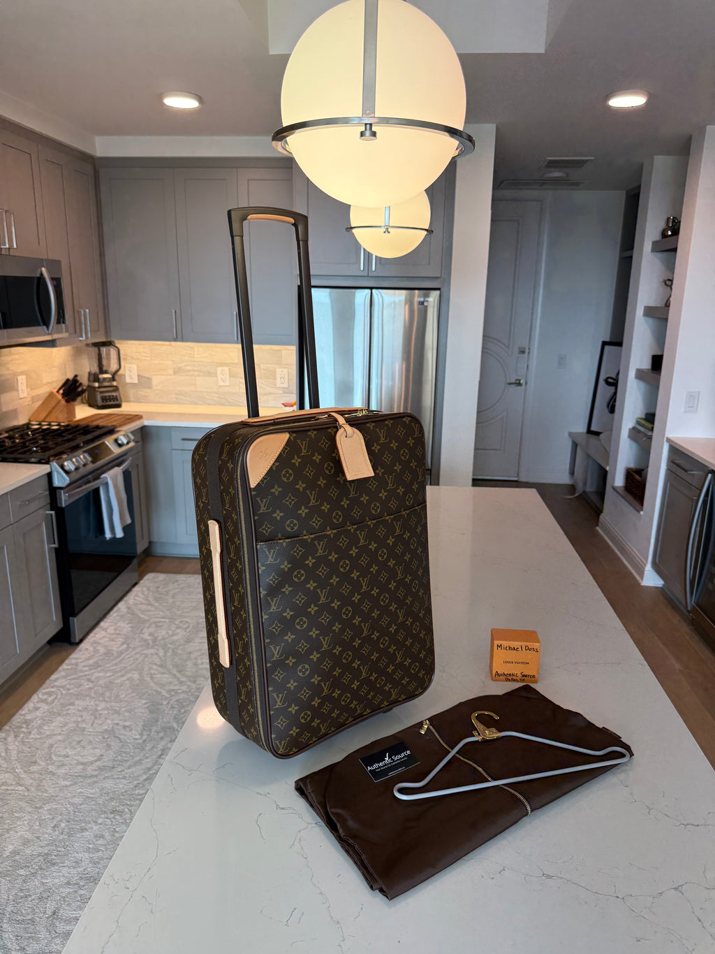Louis Vuitton Pegase 55 with Garment Bag Set