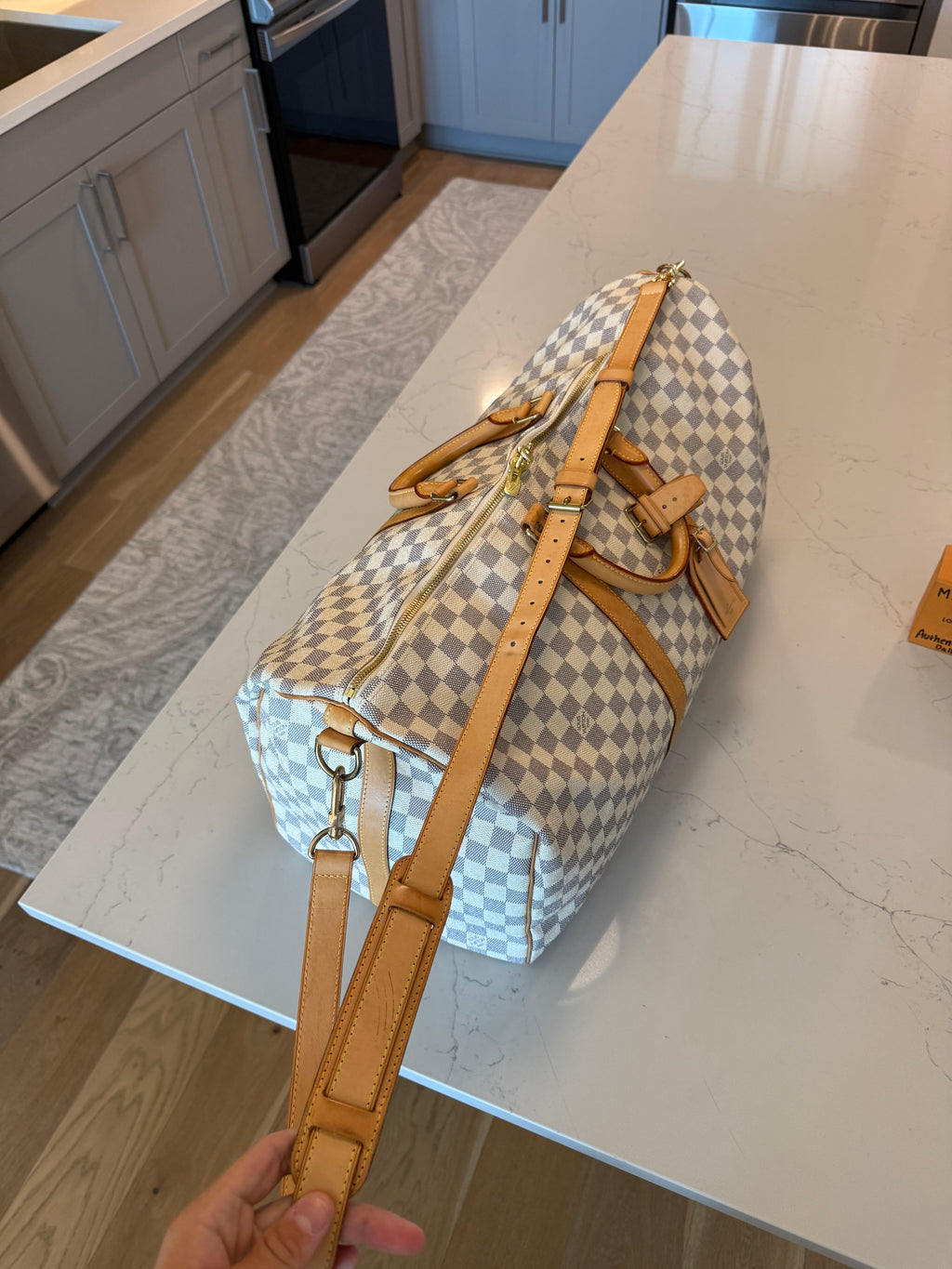 Louis Vuitton Keepall 55 Bandouliere Damier Azur