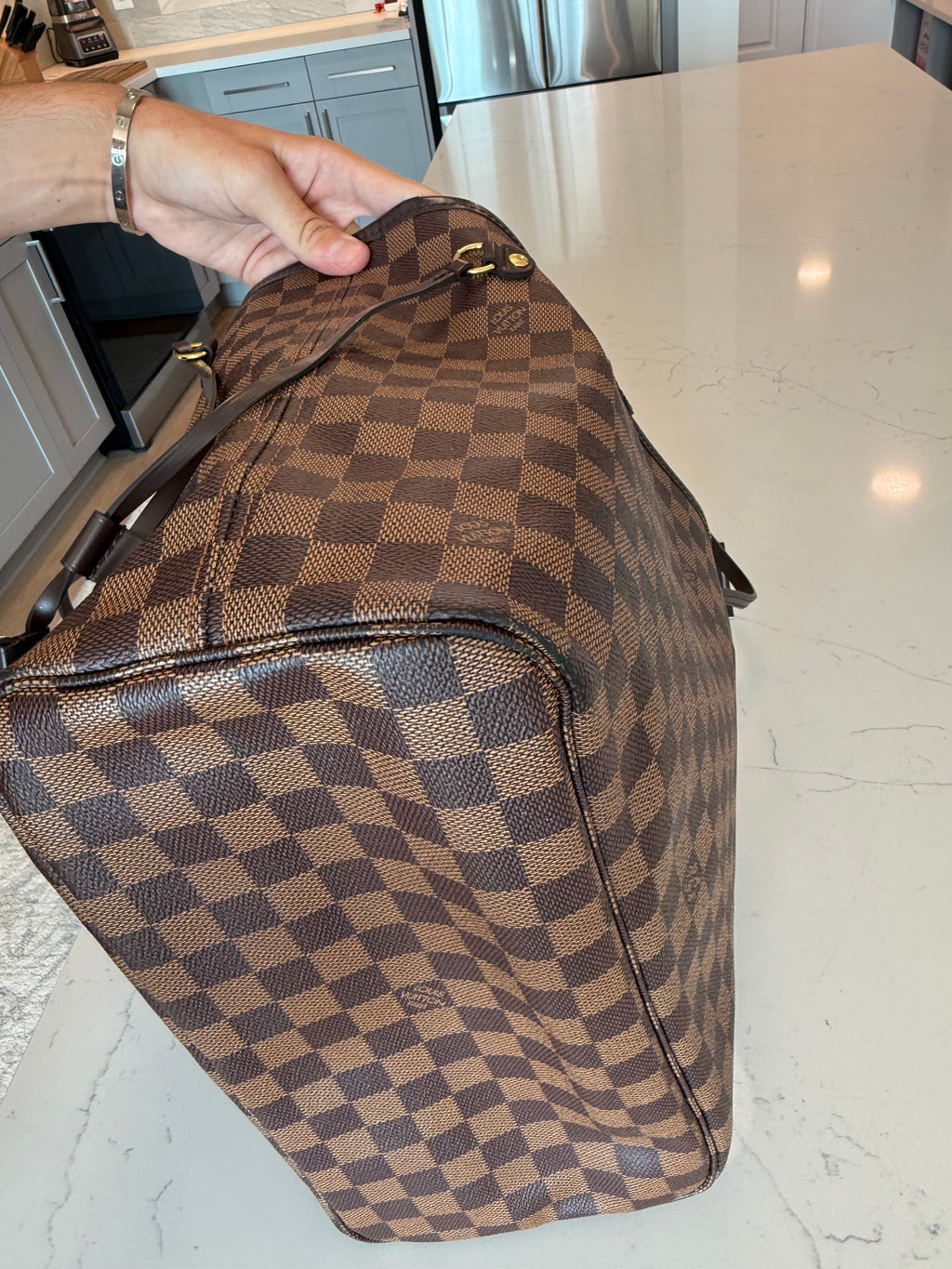 Louis Vuitton Neverfull MM Damier Ebene with Pouch