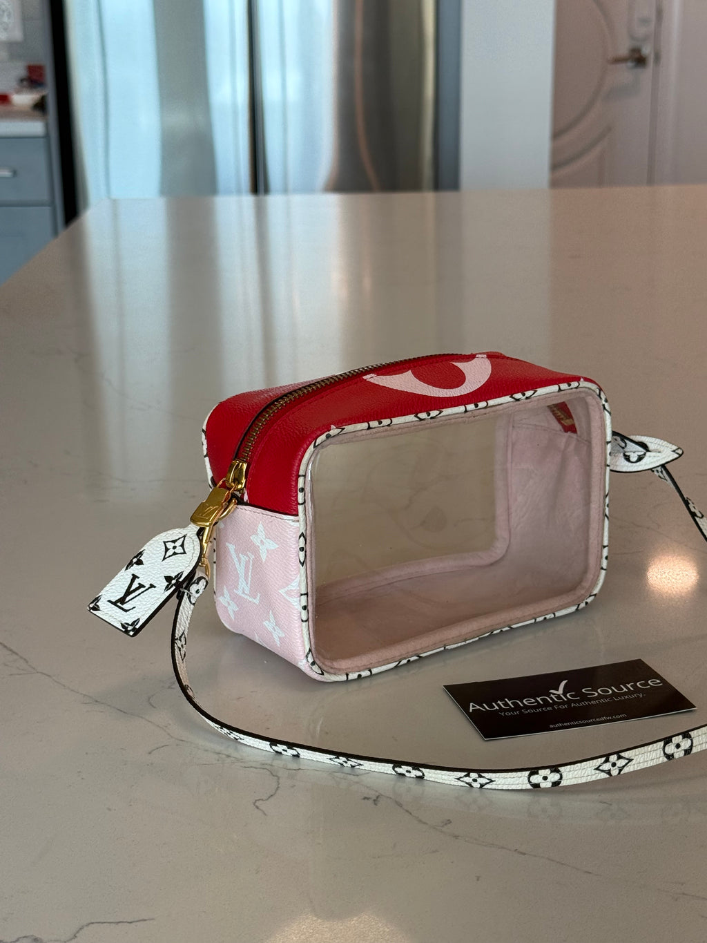 Louis Vuitton Beach Pouch Red Giant Monogram Rare