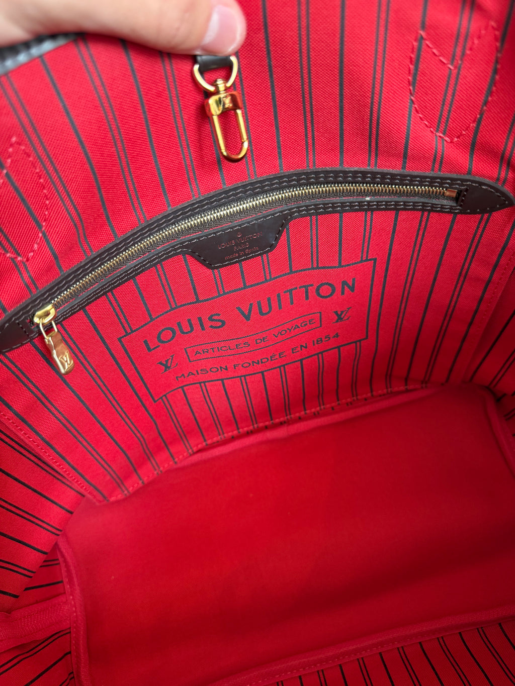 Louis Vuitton Neverfull MM Damier Ebene with Pouch