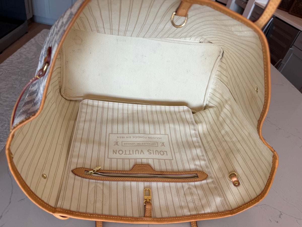 Louis Vuitton Neverfull GM Azur with Pouch