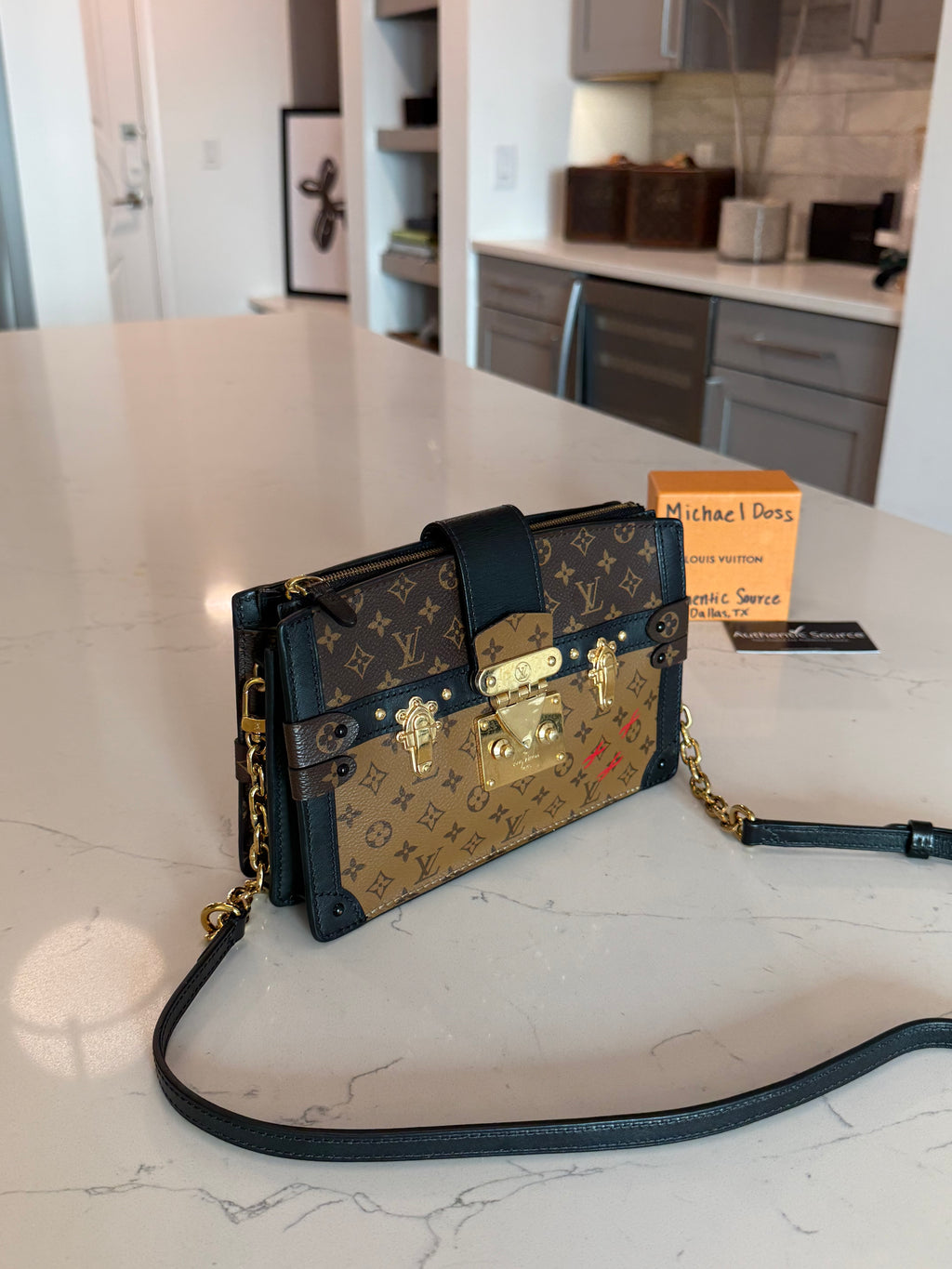 Louis Vuitton Reverse Monogram Trunk Clutch