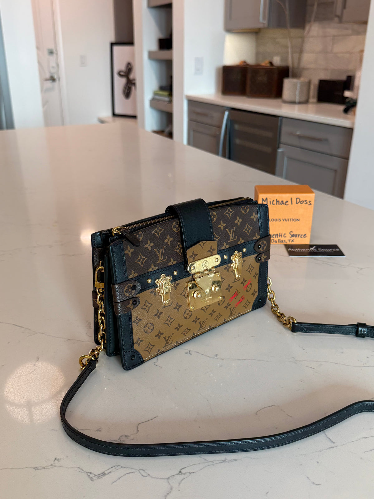 Louis Vuitton Reverse Monogram Trunk Clutch