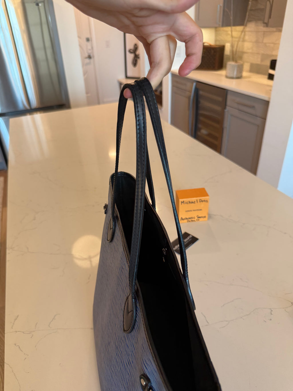 Louis Vuitton Neverfull MM with Pouch Epi Denim