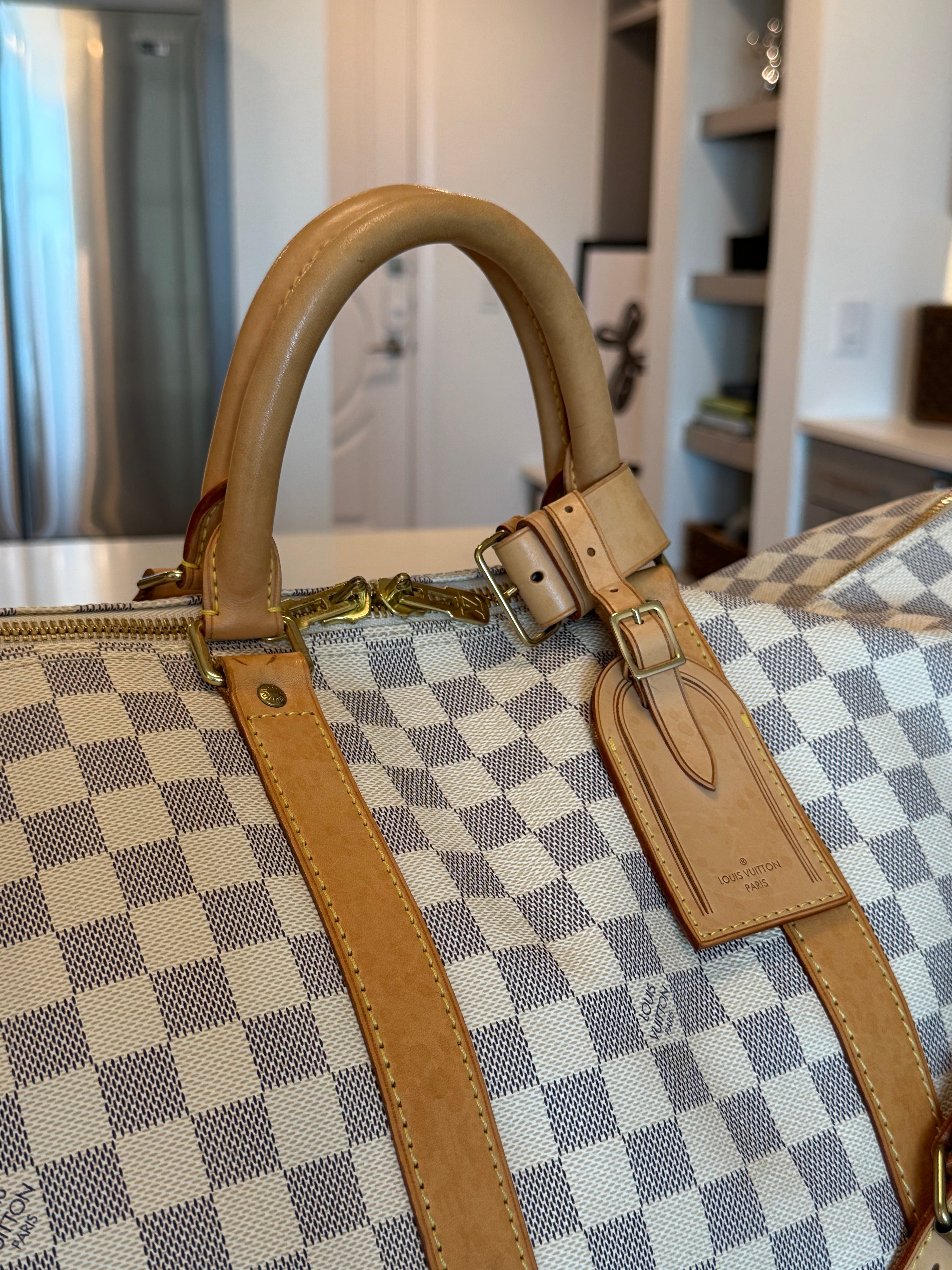 Louis Vuitton Keepall 55 Bandouliere Damier Azur