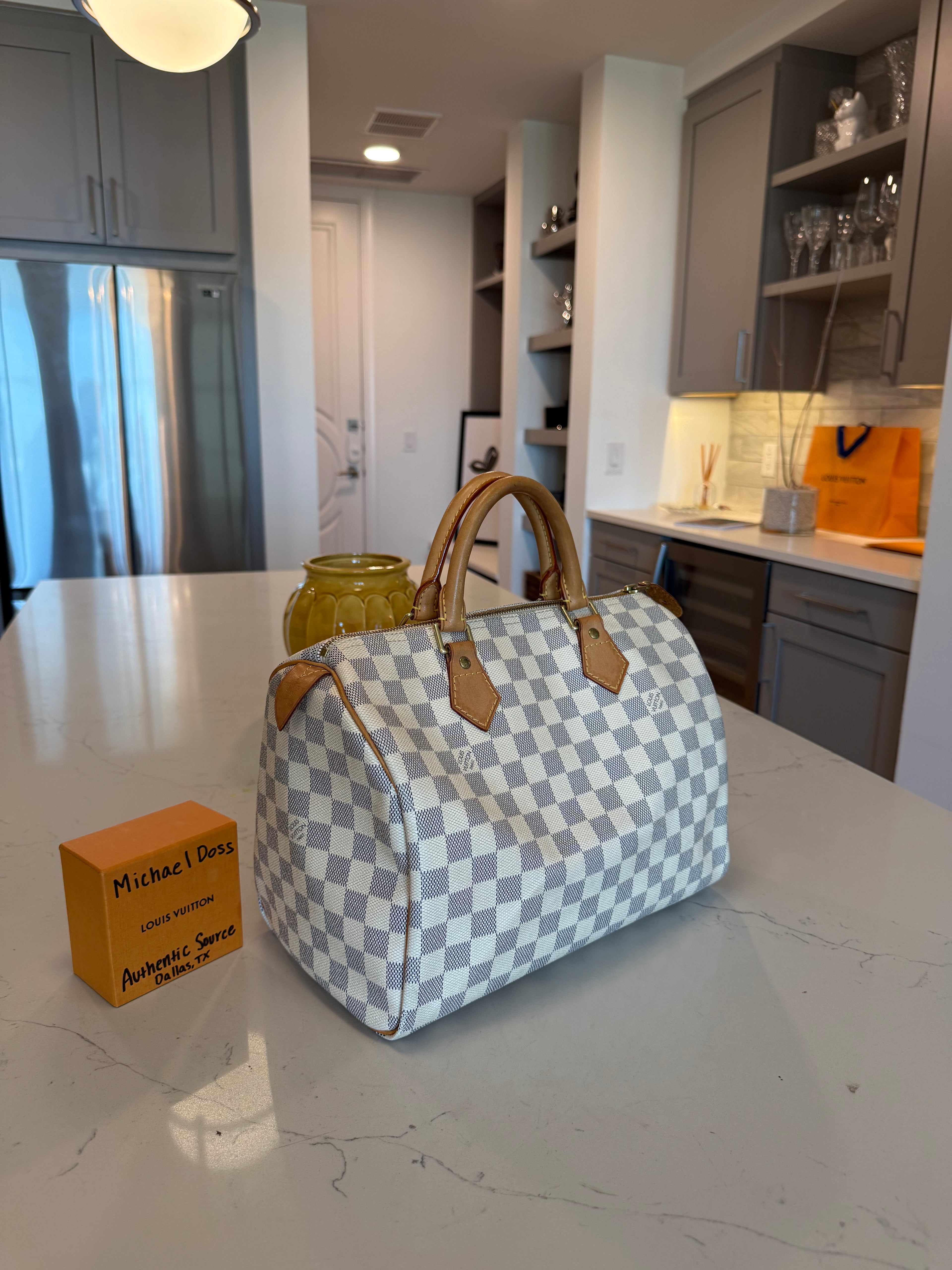 Louis Vuitton Speedy 30 Damier Azur
