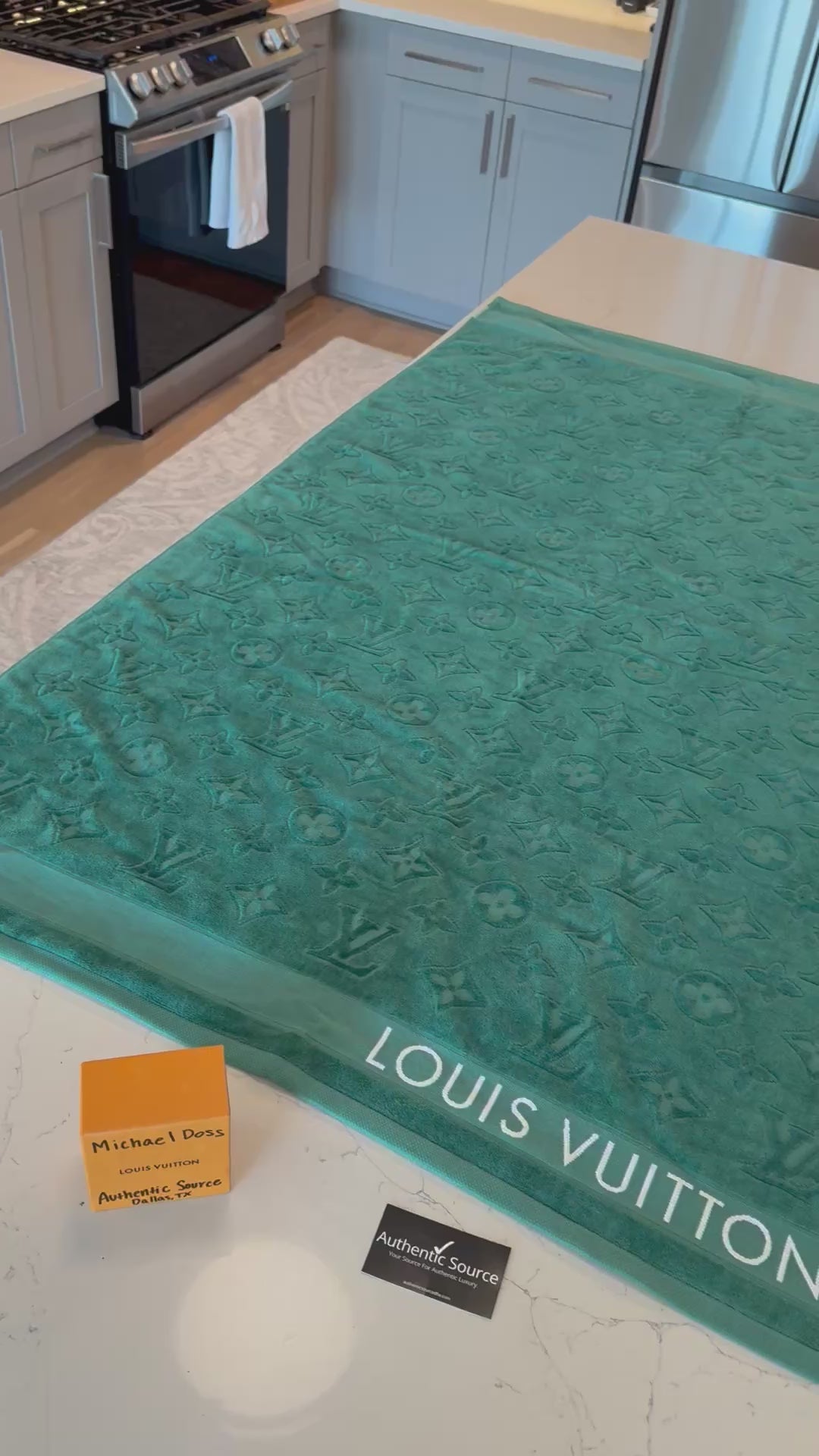 Louis Vuitton Green Monogram Beach Towel